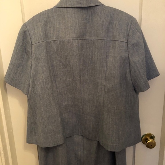 Tradition size 18 sleeveless blue dress with a short little dress overcoat. - Picture 3 of 11